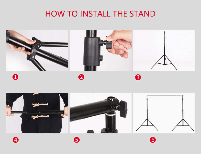 Kate Equipment 10x8.5ft&10x10ft Black Aluminum Backdrops Stand (3cm Thick) - Kate Backdrop AU