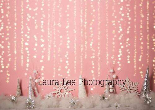 Kate Girly Winter Wonderland Pink Backdrop Designed by Laura Lee Photography