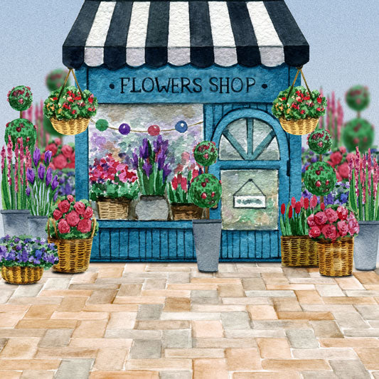 Kate Spring Flower Shop Backdrop Designed By Claire