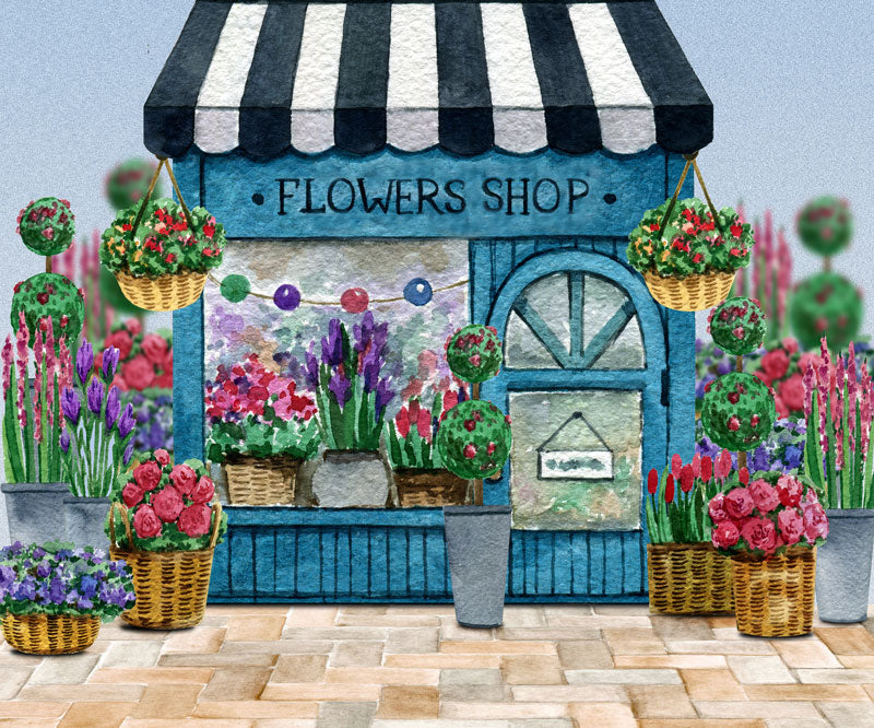 Kate Spring Flower Shop Backdrop Designed By Claire - Kate Backdrop AU