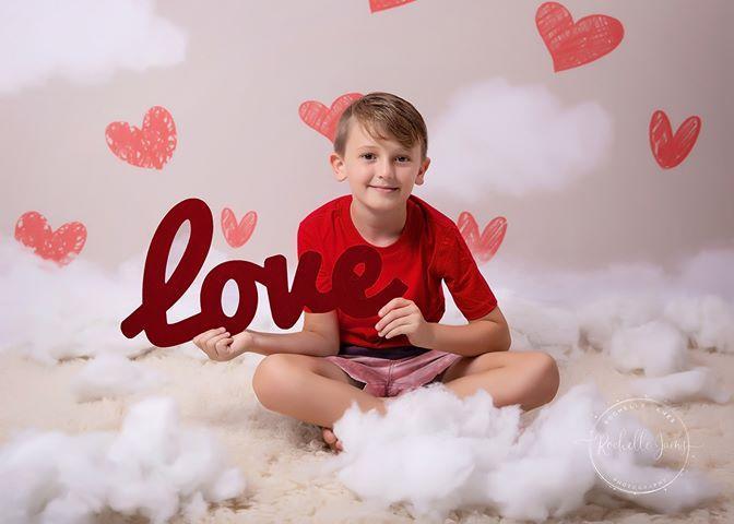 Kate Valentine's Day Red Hearts Backdrop Designed By Jerry_Sina