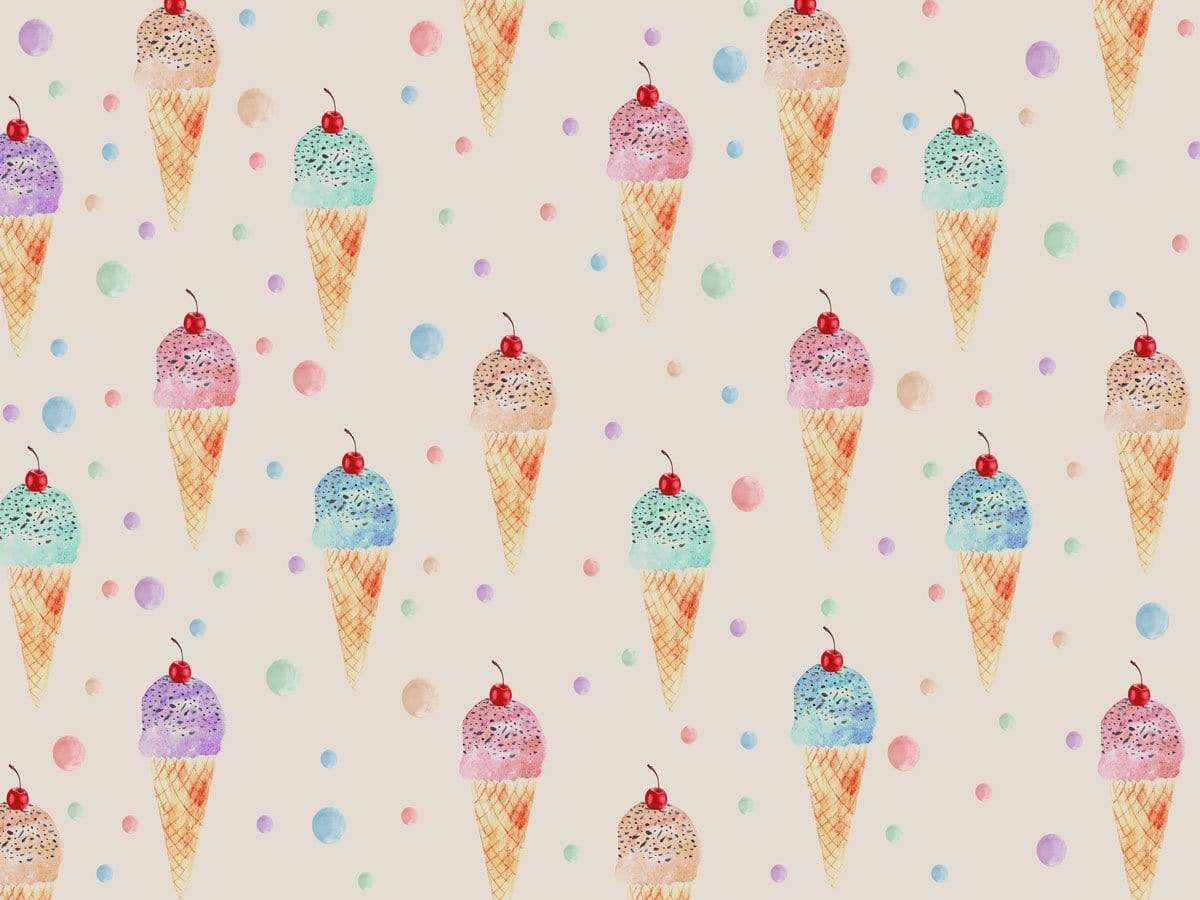 Kate Beige Cute Ice-cream Summer Backdrop for Photography designed by Jerry_Sina - Kate Backdrop AU
