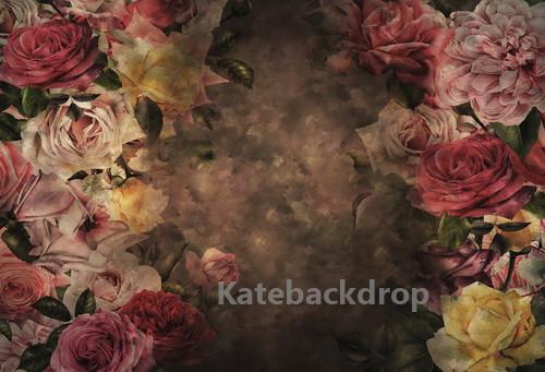 Kate Spring/Mother's Day Retro Abstract Flowers Backdrop Designed By Jerry_Sina