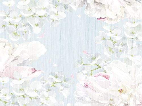 Kate Watercolor White Floral Fresh Backdrop Designed By Jerry_Sina