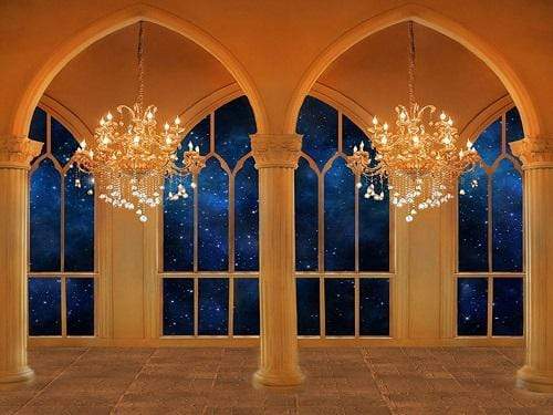 Kate Beauty and the Beast Window Chandelier Backdrop Designed By Jerry_Sina - Kate Backdrop AU