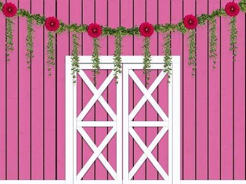 Kate Spring Pink Barnyard Flower Decoration Backdrop Designed By Jerry_Sina