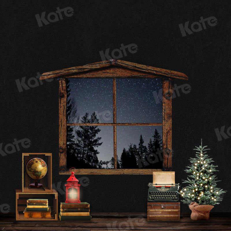 Kate Xmas Backdrop Christmas Window Night Designed By JS Photography