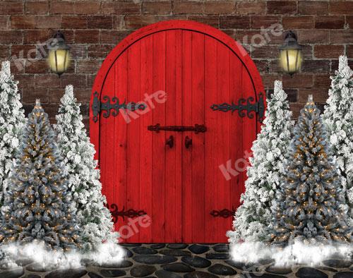 Kate Christmas Red Door Backdrop Designed By JS Photography