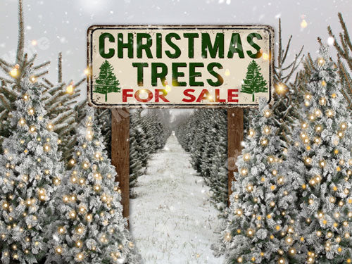 Kate Christmas Tree Winter Backdrop Snow for Photography - Kate Backdrop AU