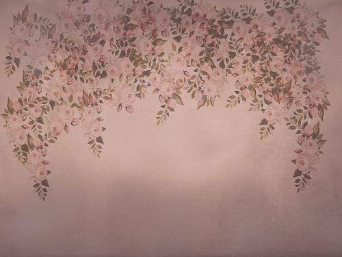 Kate Fine Art Floral Dark Pink Backdrop Designed By Jerry_Sina