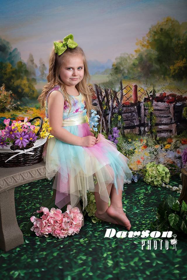 Kate Spring Colorful Flowers Valentine's Day Backdrop for Photography Designed by JFCC - Kate Backdrop AU