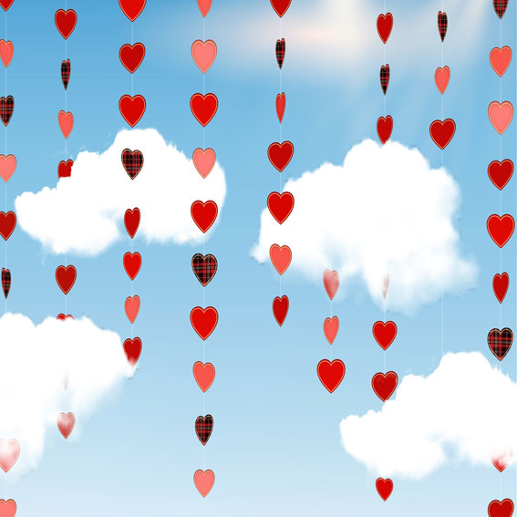 Kate Valentine's Day Heart in Sky Backdrop Designed By JFCC