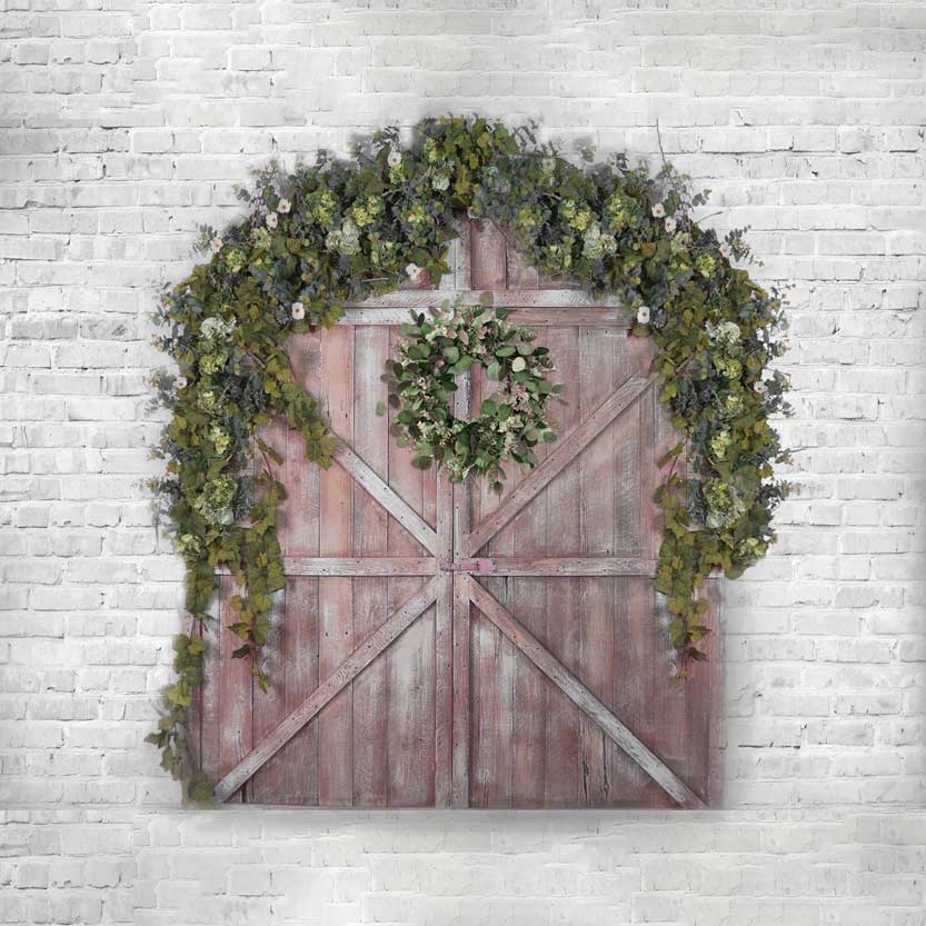 Kate Spring Barn Door Brick Wall Backdrop for Photography - Kate Backdrop AU