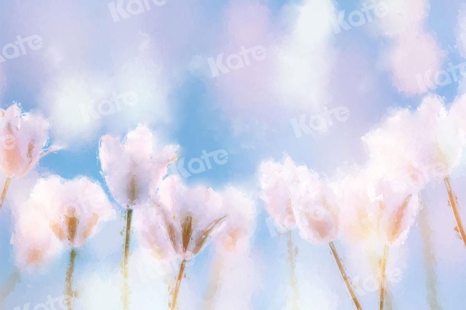 Kate Fine Art White Tulip Backdrop for Photography - Kate Backdrop AU