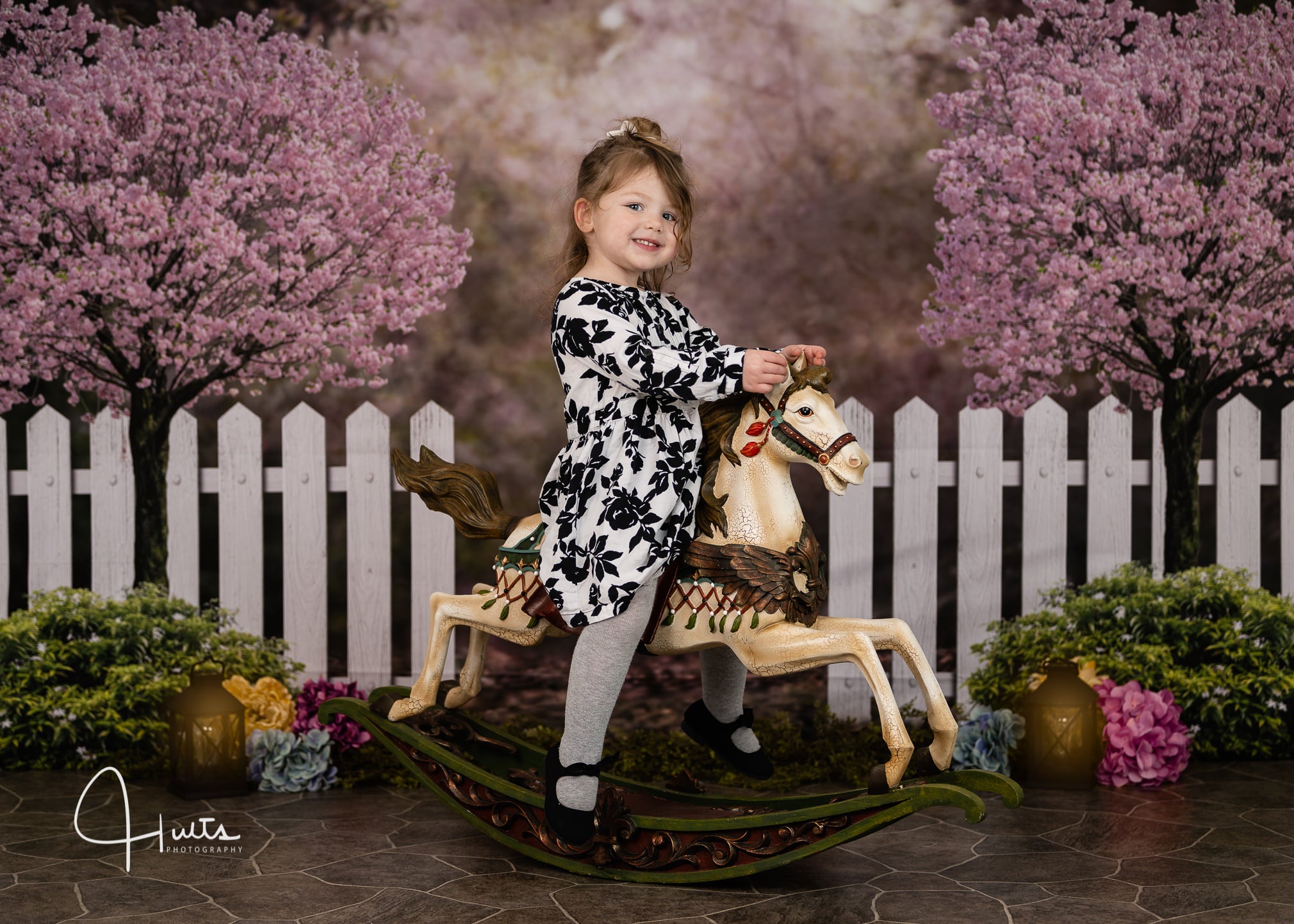 Kate Spring Garden Cherry Blossoms Backdrop for Photography