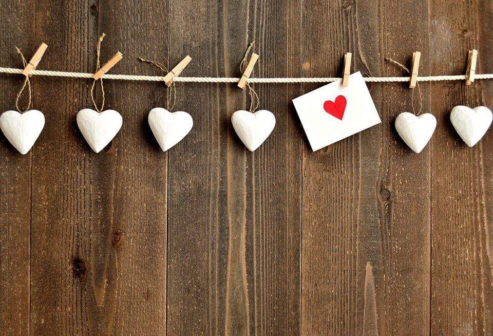 Kate Wood hearts Backdrop for Valentines Photography - Kate Backdrop AU