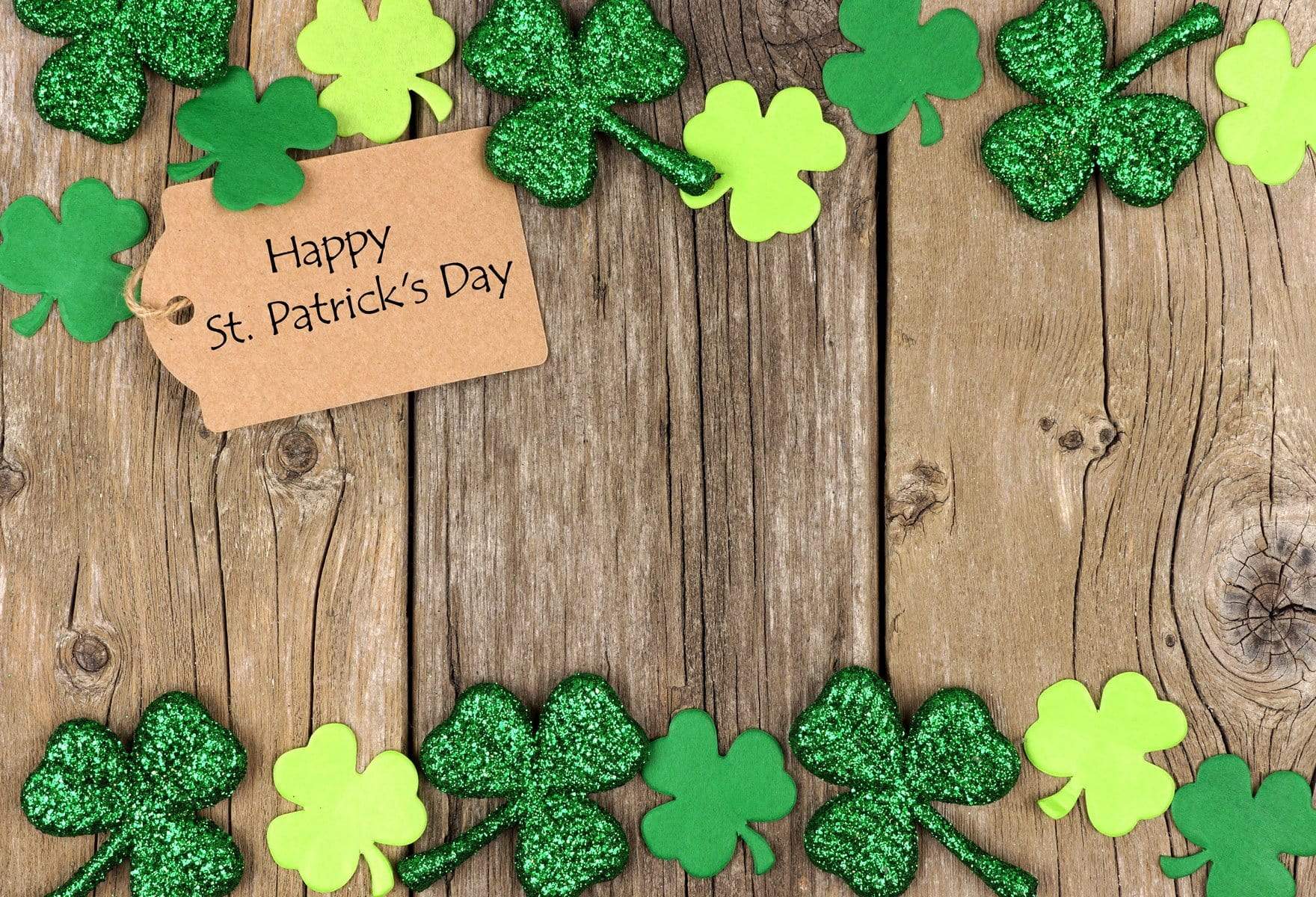 Katebackdrop£ºKate Wooden Clover Happy St.Patrick's Day backdrop
