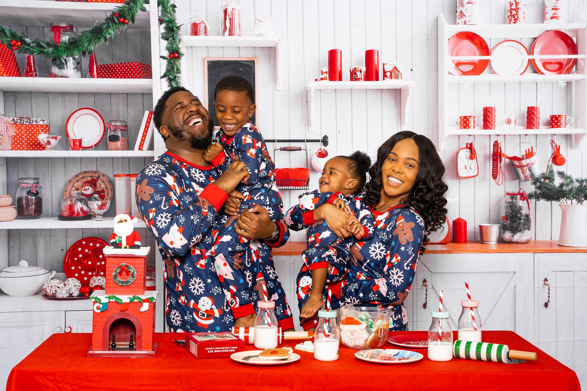Kate Christmas Kitchen Backdrop White Wall for Photography