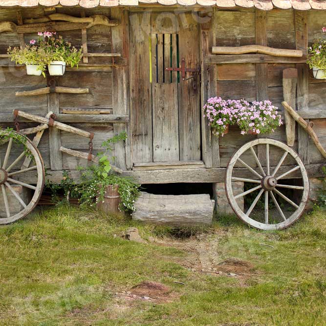 Kate Outdoor Backdrop Old Wood Barn for Photography - Kate Backdrop AU