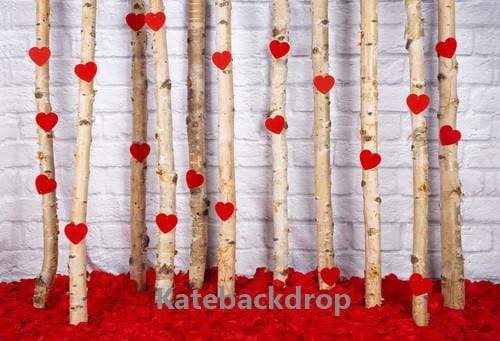 Kate Valentine's Day Roses Wooden Stick Backdrop Designed by Jia Chan Photography