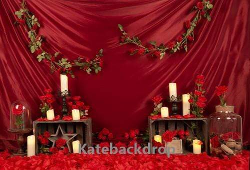 Kate Valentine's Day Roses Red Backdrop Designed by Jia Chan Photography