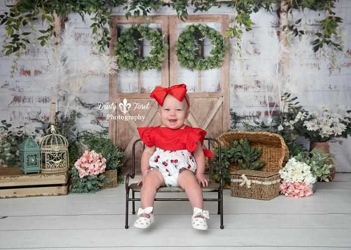 Kate Spring/Mother's day  Green Plants Barn Door Backdrop Designed by Jia Chan Photography - Kate Backdrop AU