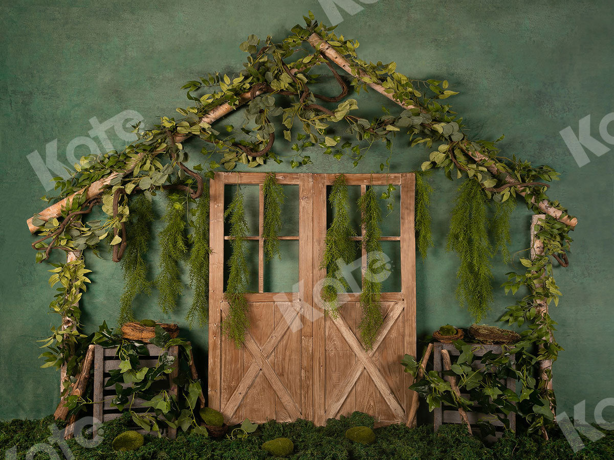 Kate Green Garden Door Summer Backdrop Designed by Jia Chan Photography - Kate Backdrop AU