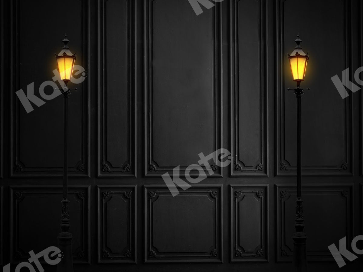 Kate Retro Black Wall with Lights Backdrop Designed by Jia Chan Photography - Kate Backdrop AU