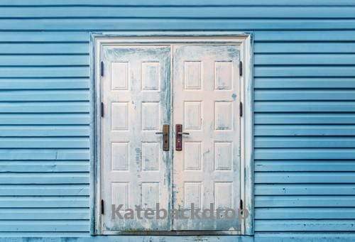 Kate Vintage Door Blue Wall Backdrop Designed by Jia Chan Photography
