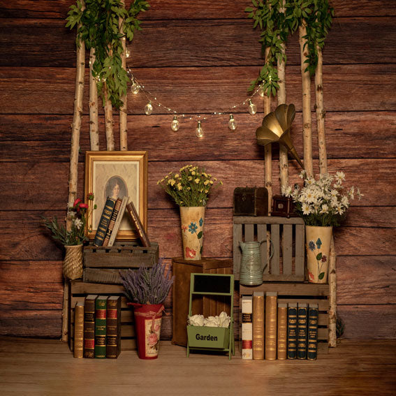 Kate Valentine's Day Light Wooden Phonograph Backdrop Designed by Jia Chan
