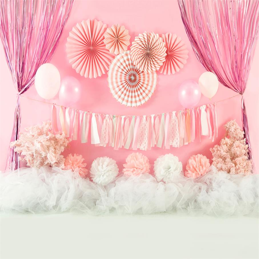 Kate Pink Girls Cake Smash Backdrop Designed by Jia Chan Photography