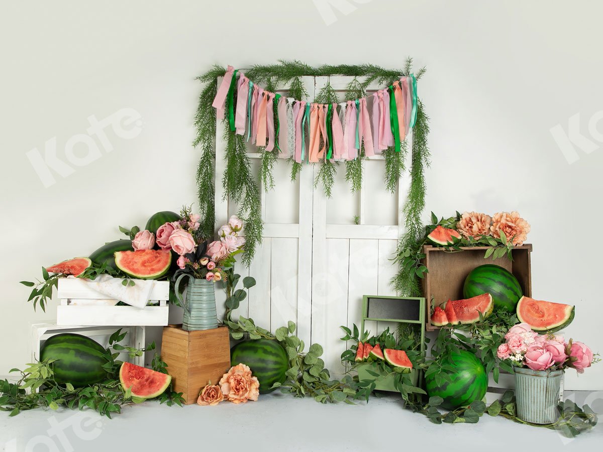 Kate Summer Watermelon white Door Backdrop Designed by Jia Chan Photography