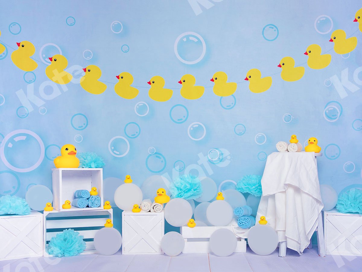 Kate Bathtime Duck Blue Backdrop Designed by Jia Chan Photography - Kate Backdrop AU