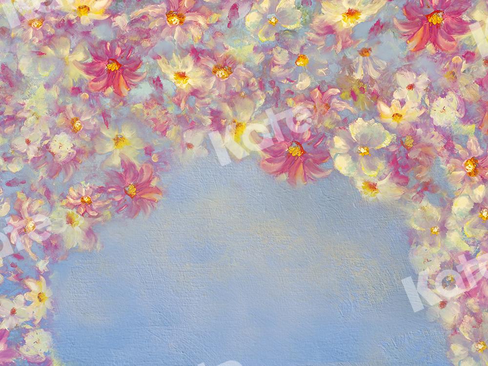 Kate Fine Art Backdrop Pink Yellow Florals Designed by GQ - Kate Backdrop AU