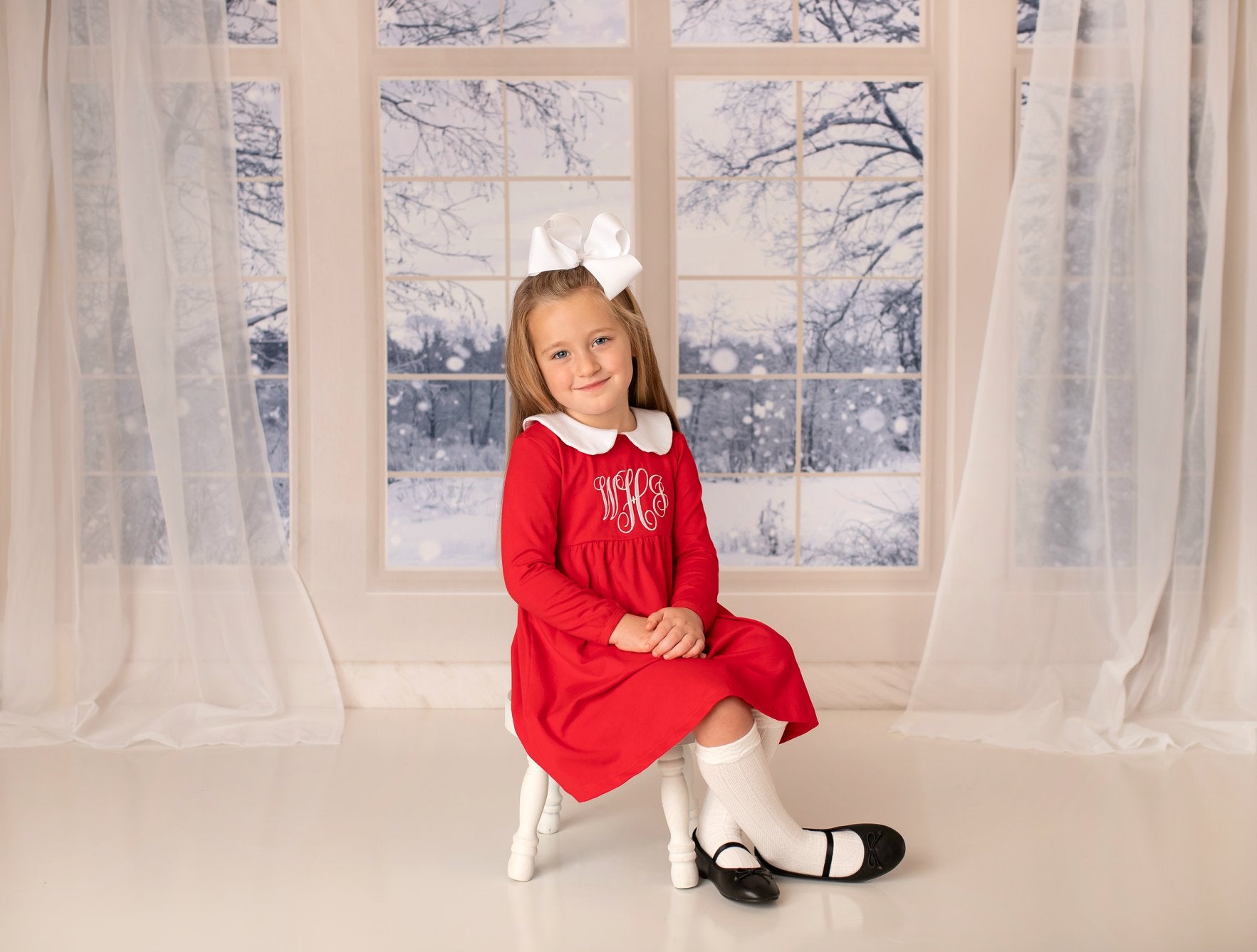 Kate Window Backdrop Winter Snow Garden Designed by Emetselch - Kate Backdrop AU