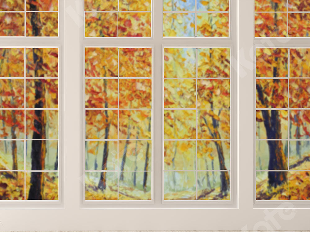 Kate Window Backdrop Fall Garden Designed by Emetselch - Kate Backdrop AU