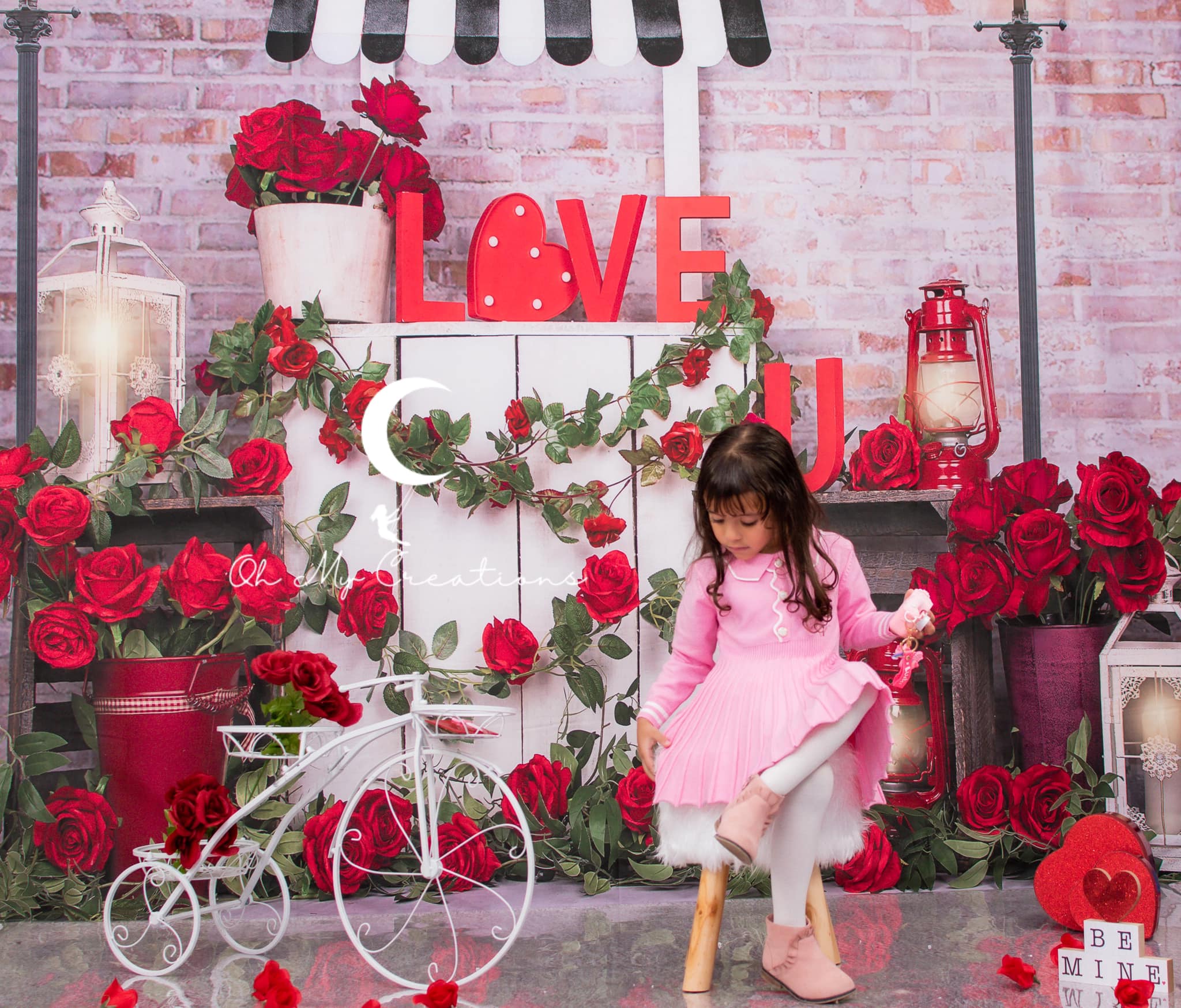 Kate Valentine's Day Roses Stand Backdrop Designed by Emetselch - Kate Backdrop AU