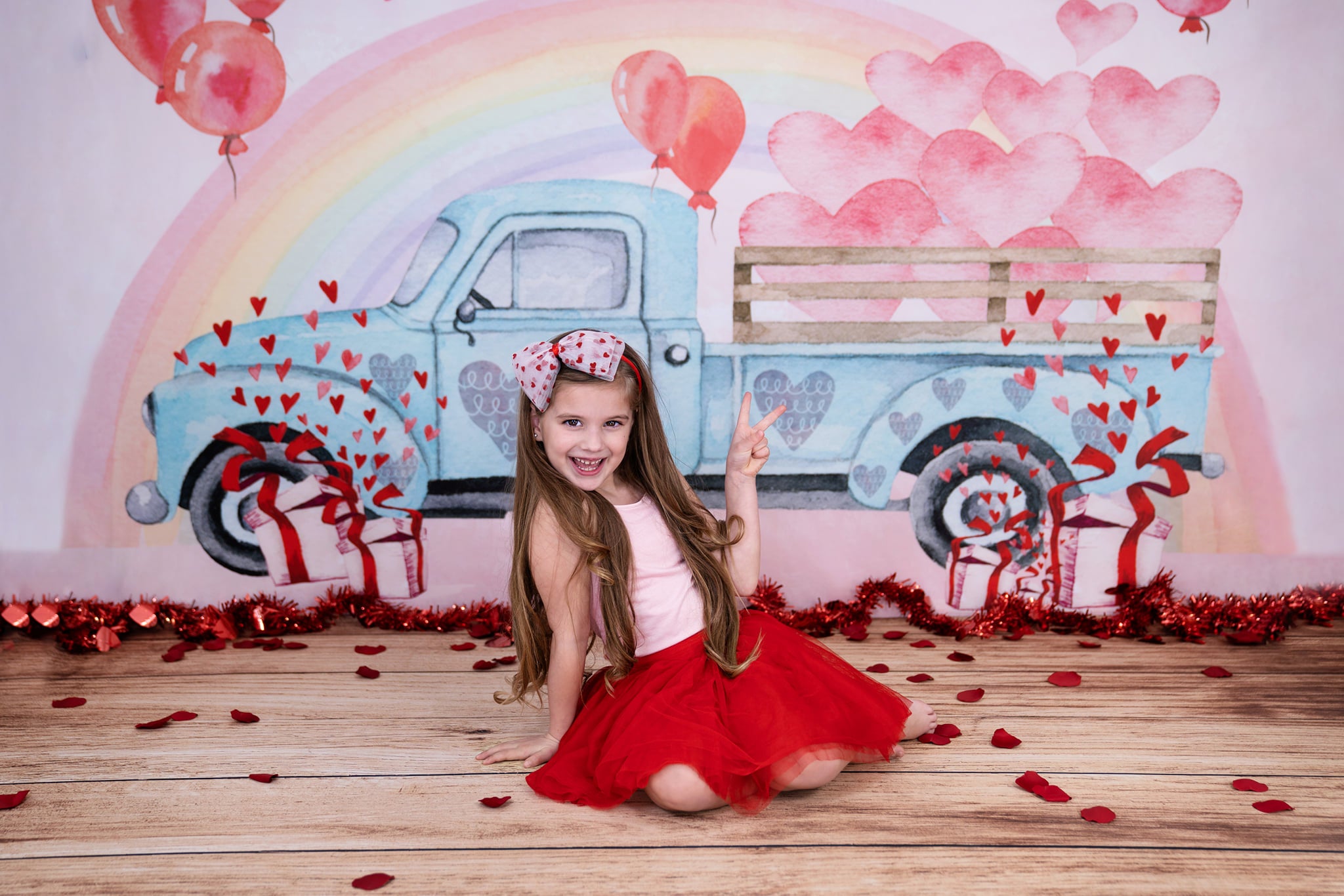Kate Valentine's Day Love Truck Backdrop Designed by GQ - Kate Backdrop AU