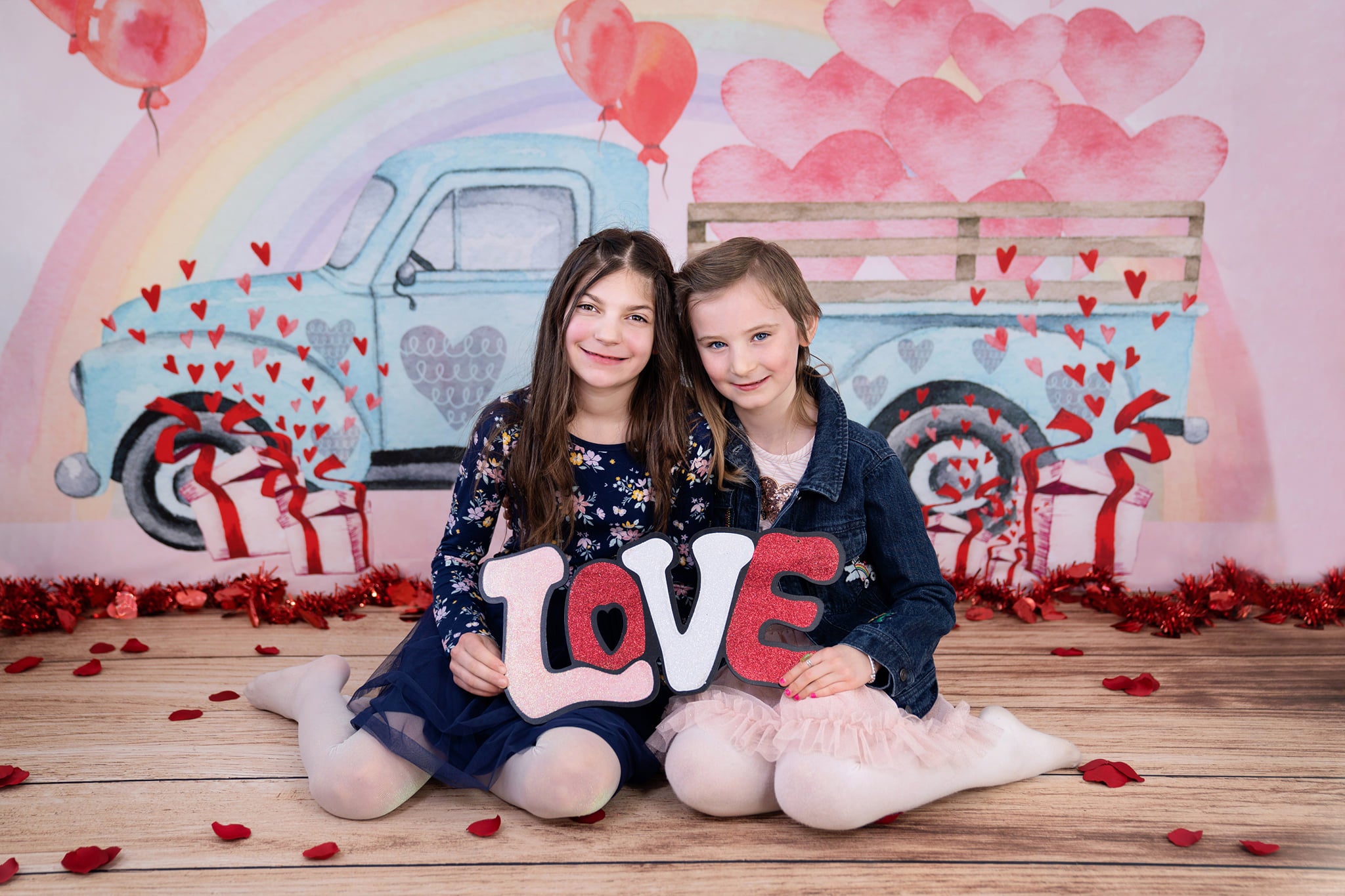 Kate Valentine's Day Love Truck Backdrop Designed by GQ