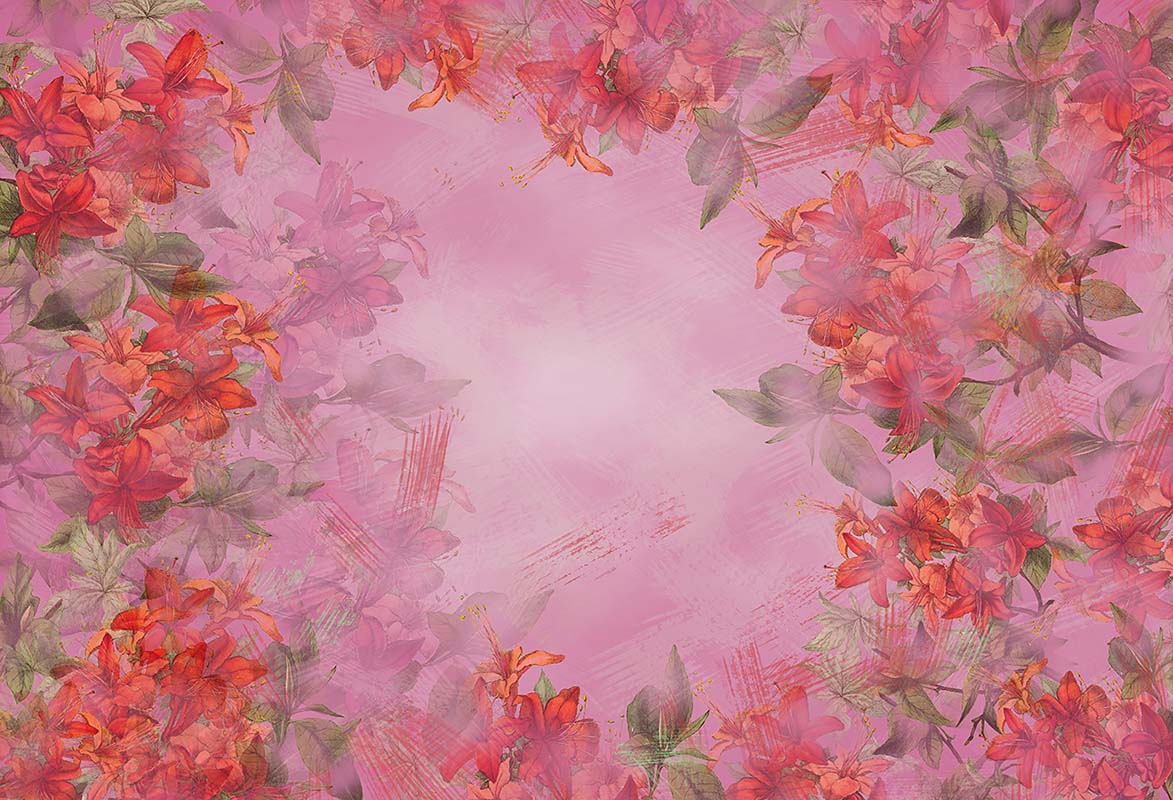 Kate Fine Art Floral Red Backdrop Designed by GQ - Kate Backdrop AU