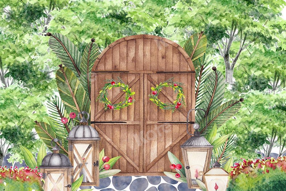Kate Spring Garden Door Backdrop Designed by GQ