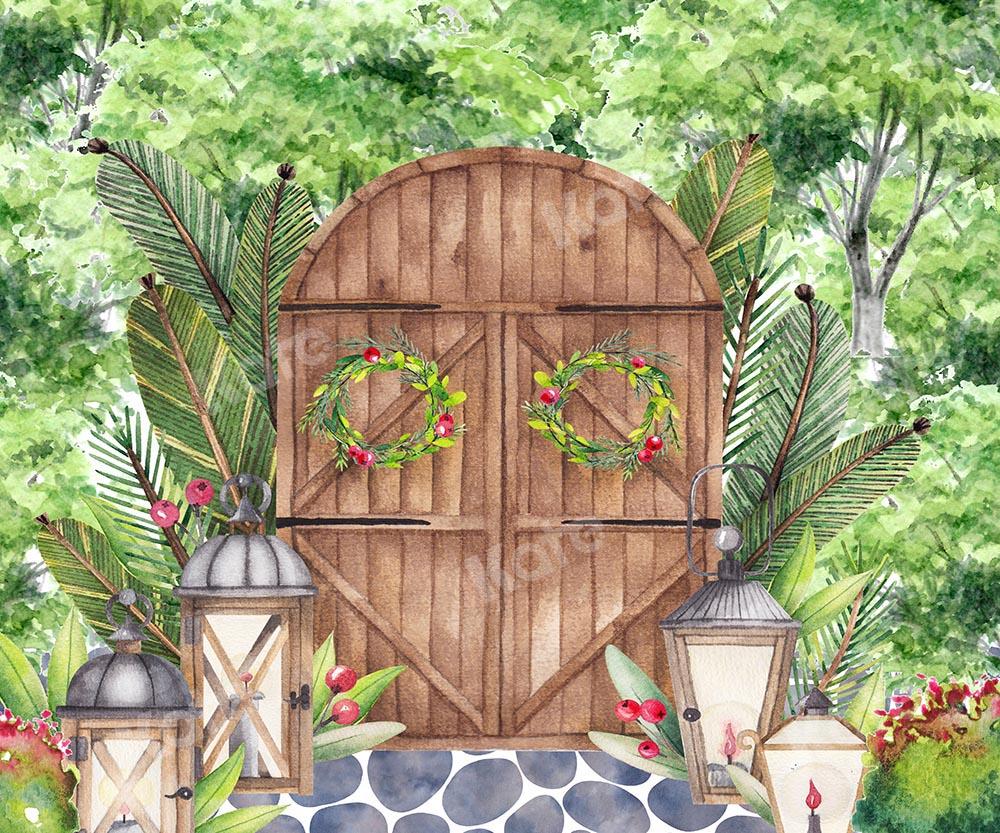 Kate Spring Garden Door Backdrop Designed by GQ