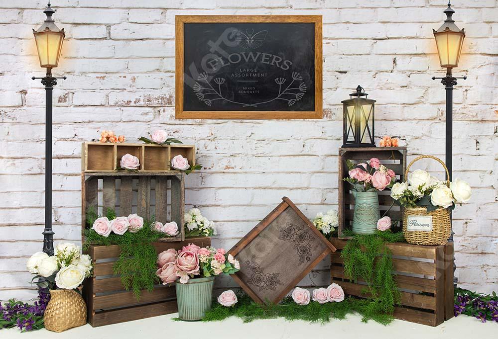 Kate Spring/ Valentine's Day Flowers Shop Backdrop Designed by Emetselch - Kate Backdrop AU