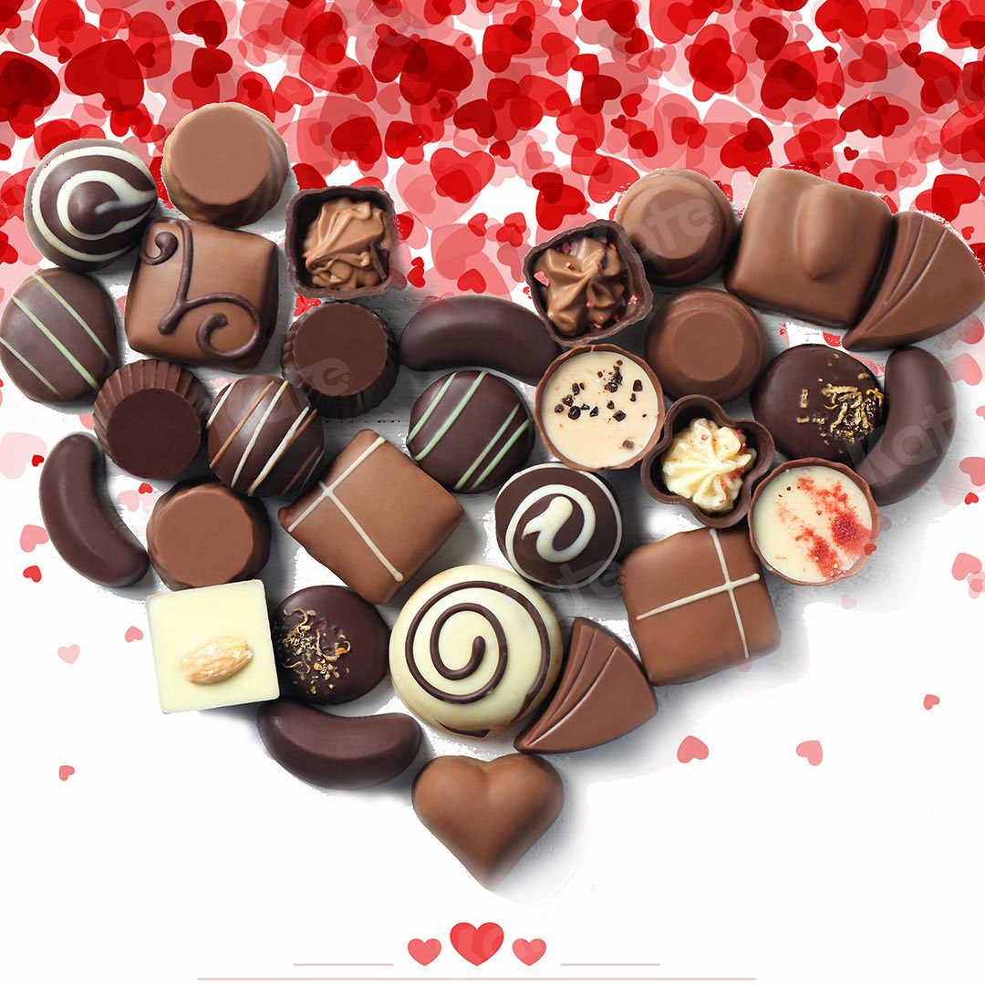 Kate Valentine's Day Heart Chocolate Backdrop Designed by Chain Photography - Kate Backdrop AU