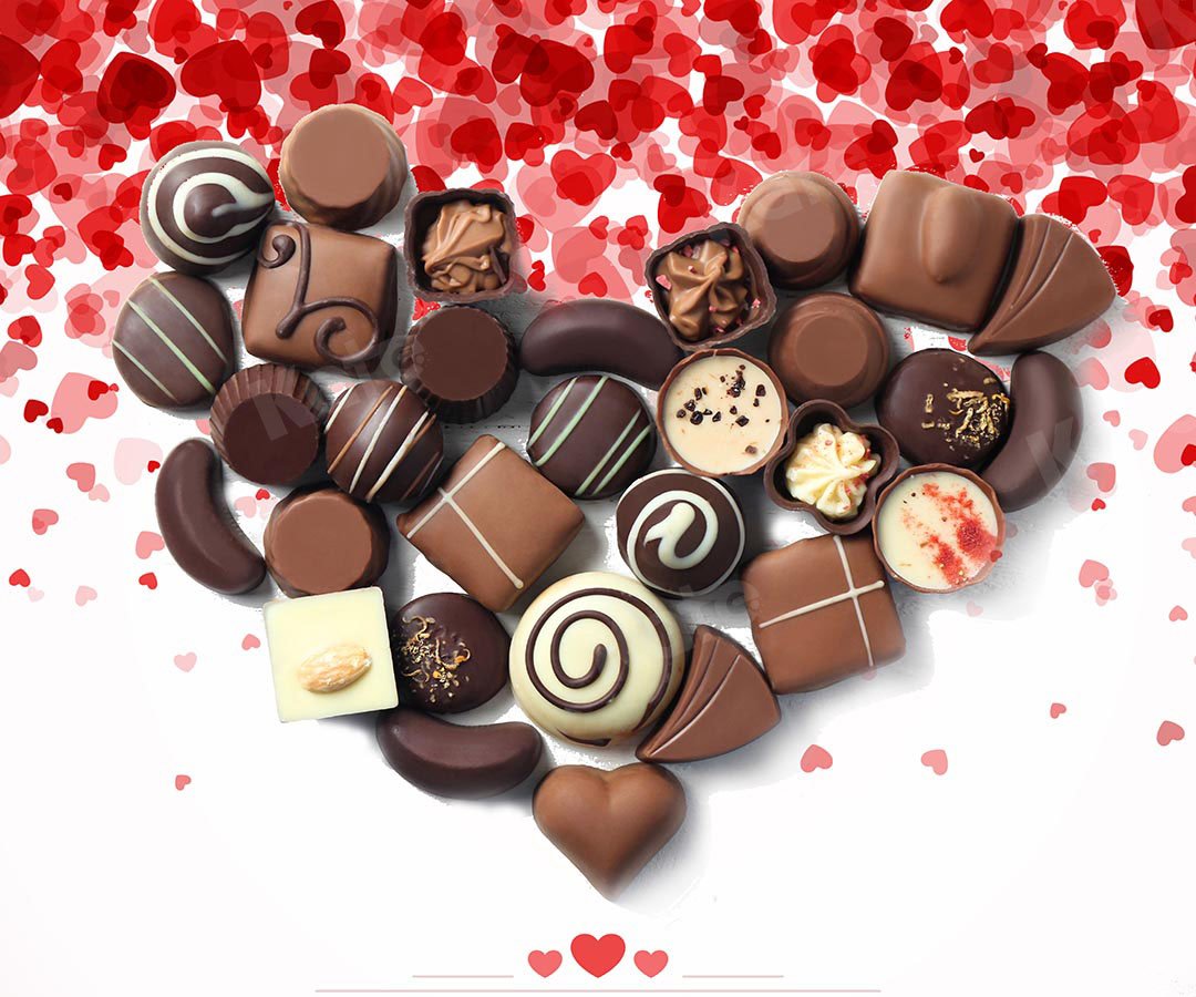 Kate Valentine's Day Heart Chocolate Backdrop Designed by Chain Photography - Kate Backdrop AU