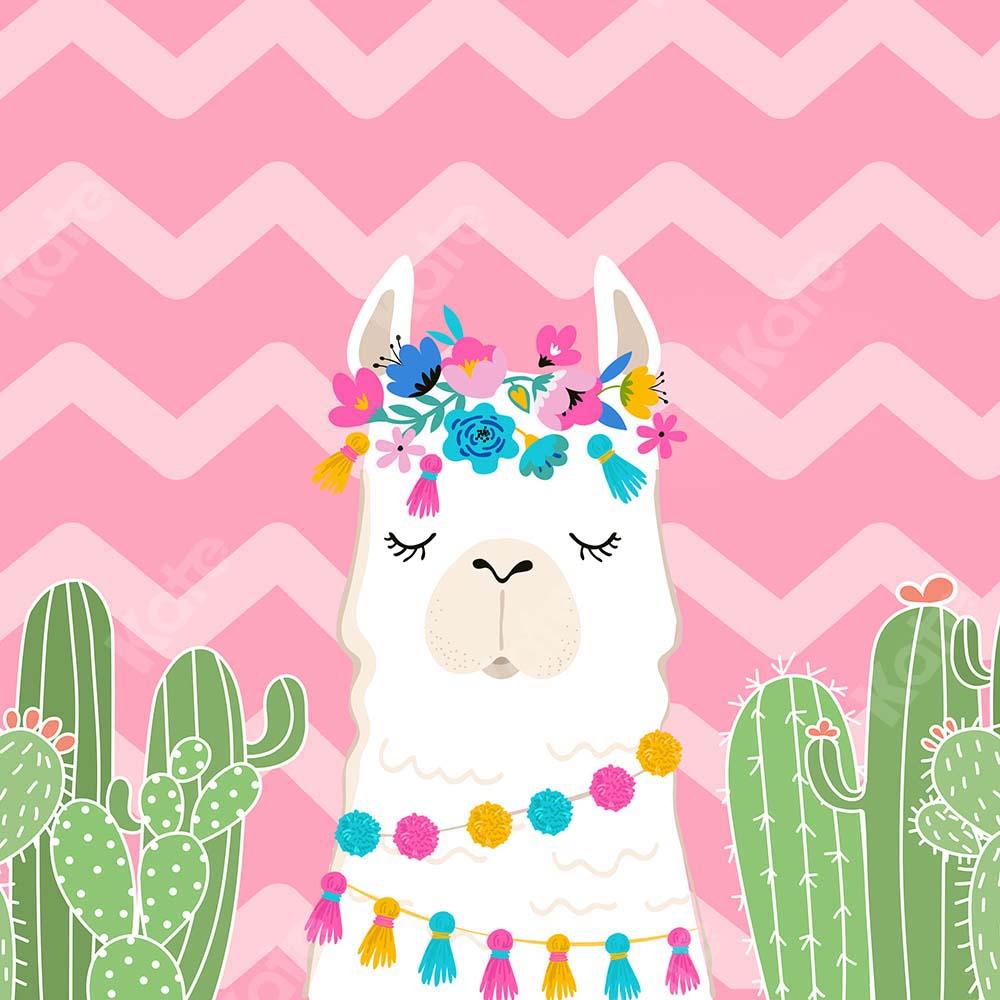 Kate Spring Cactus Backdrop Alpaca Designed by Jia Chan Photography - Kate Backdrop AU