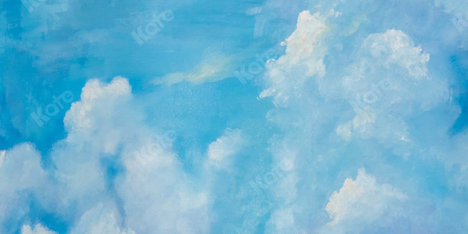 Kate Fine Art Blue Sky White Clouds Cake Smash Backdrop Designed by GQ - Kate Backdrop AU