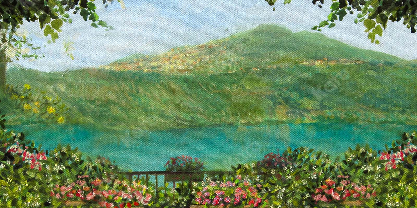 Kate Fine Art Spring Garden Lake Scene Backdrop Designed by GQ