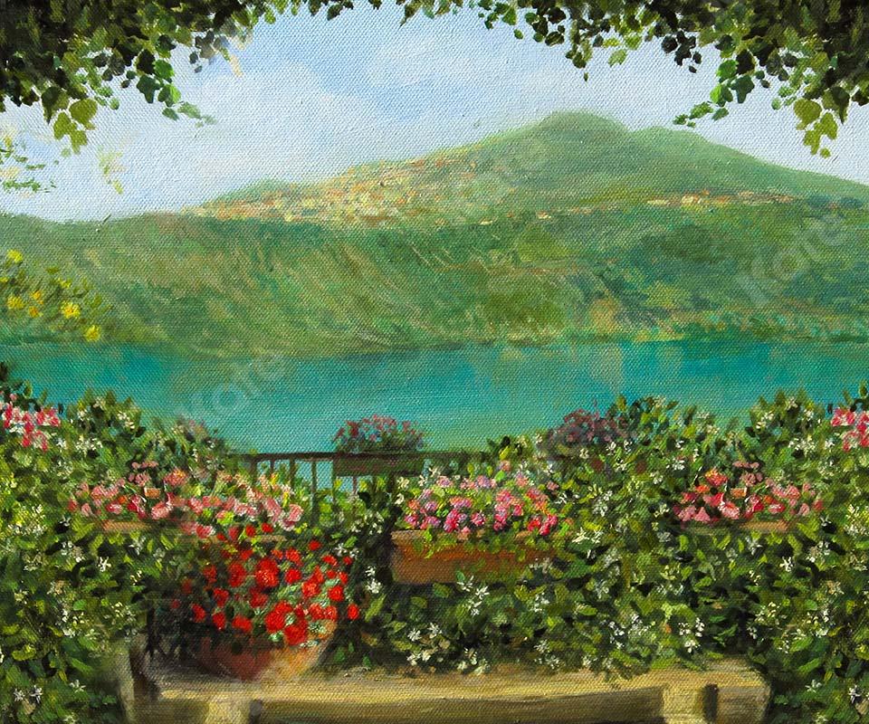 Kate Fine Art Spring Garden Lake Scene Backdrop Designed by GQ