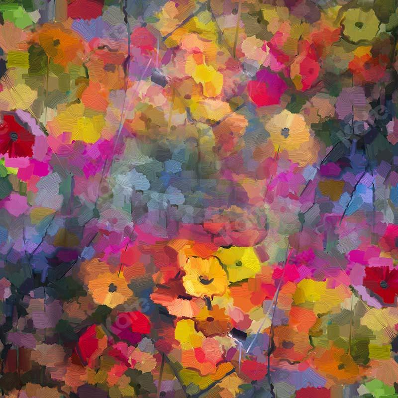 Kate Fine Art Abstract Colorful Florals Backdrop Designed by GQ - Kate Backdrop AU
